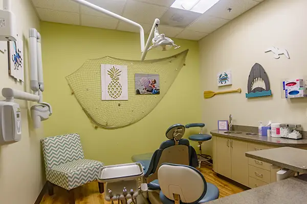 One of our oceanic themed exam rooms at Jacobsen Pediatric Dentistry 